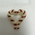 Vintage Candy Cane Heart Brooch Gold Tone
