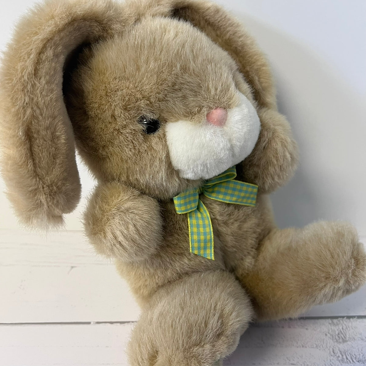 Vintage Chosun Bunny Plush 9 Easter Rabbit Carrot Paw Pads Korea 1980s