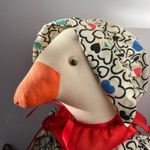 Vintage Country Goose Fabric Doll 26 Inch Folk Art With Dresses