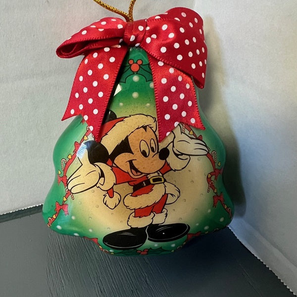 Vintage Disney Decoupage Plastic Ornaments Lot of 5 Mickey Donald  Pluto 