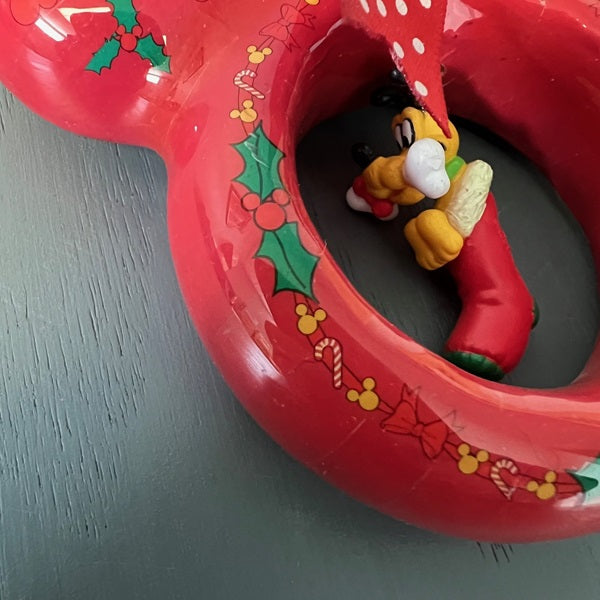Vintage Disney Ornament Mickey Mouse Ears with Pluto Hanging Ornament