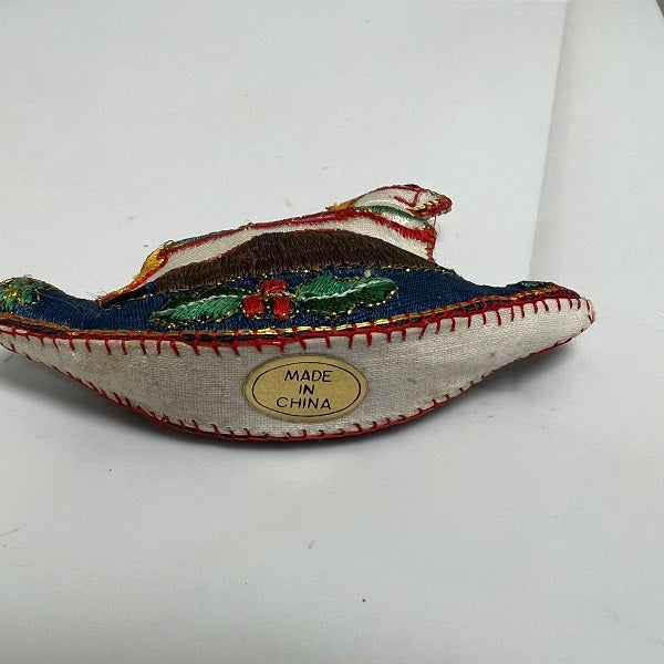 Vintage Fabric Stuffed Rocking Horse Ornament