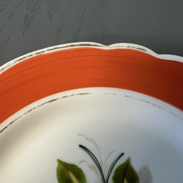 Vintage Fruit China Dessert Salad Plate Peach Fruit 8in Plate