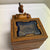 Vintage Inlay Carved Wood Cigarette Box Dispenser with Duck