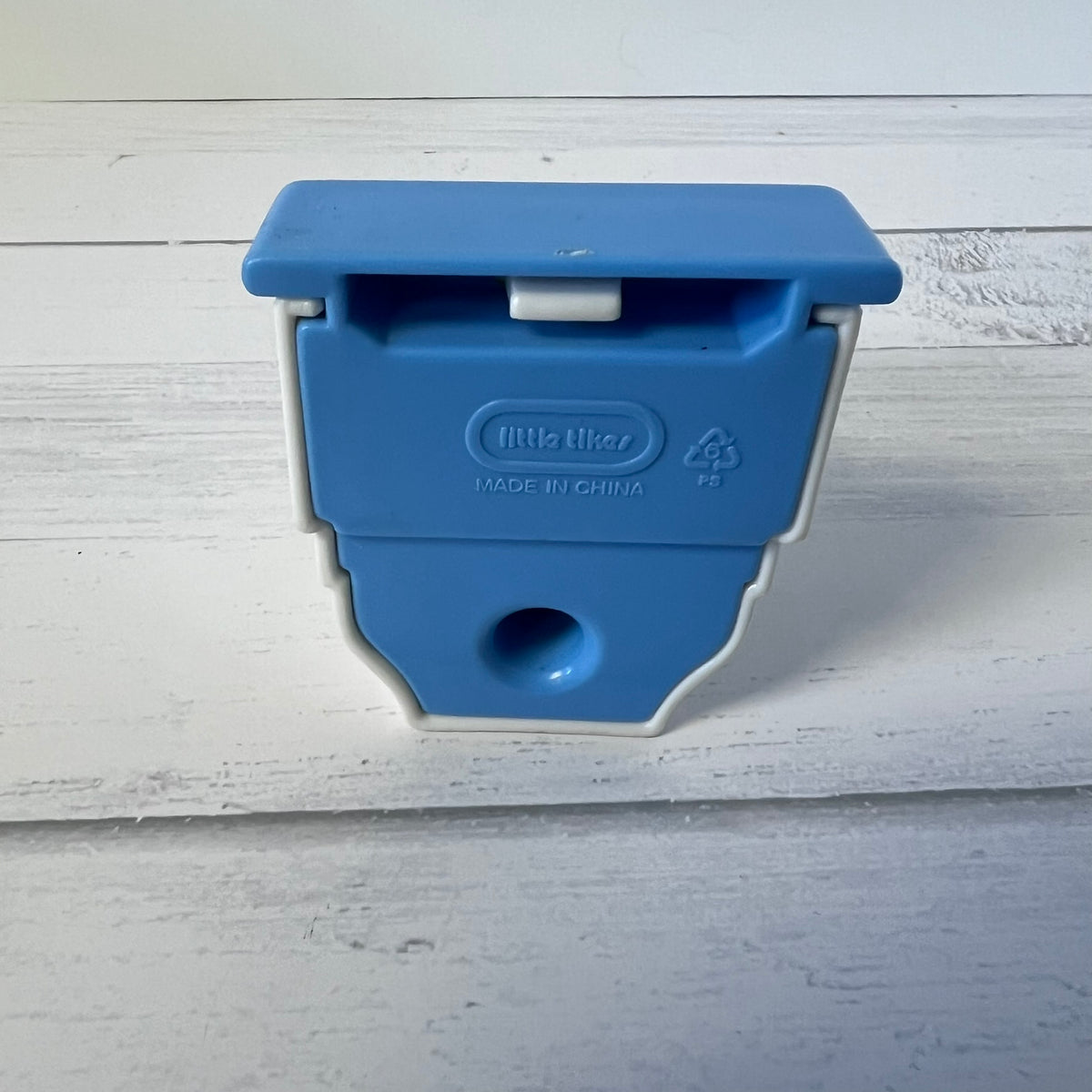 Vintage Little Tikes Grand Mansion Dollhouse Toilet White Blue Bathroom Furniture