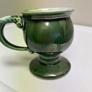 Vintage McCoy Pottery Footed Mug Tiara Green Eagle Mug