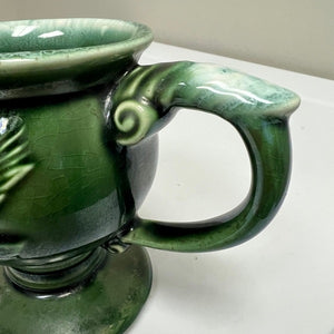 Vintage McCoy Pottery Footed Mug Tiara Green Eagle Mug