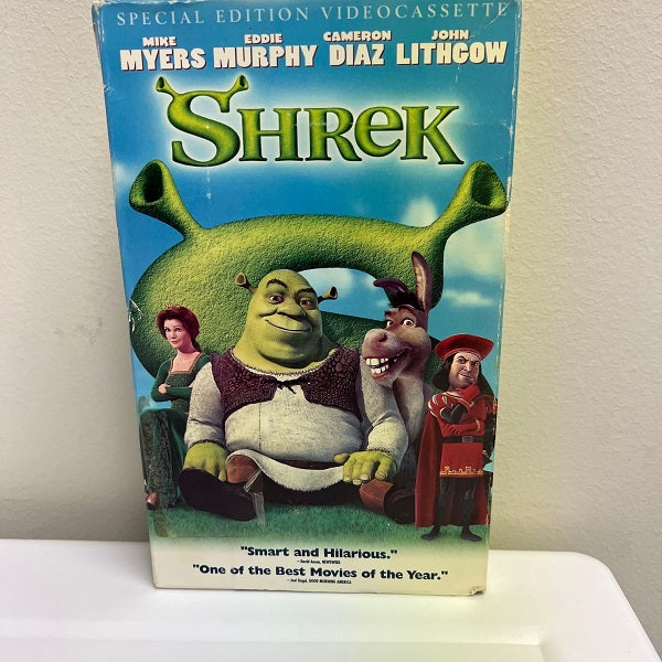 Vintage Shrek VHS Video Tape Mike Myers Dream Works