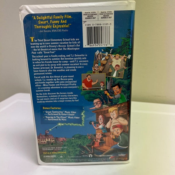 Walt Disney Recess School's Out VHS Video Tape