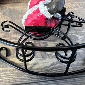 bottom view of wire rocking horse decoration