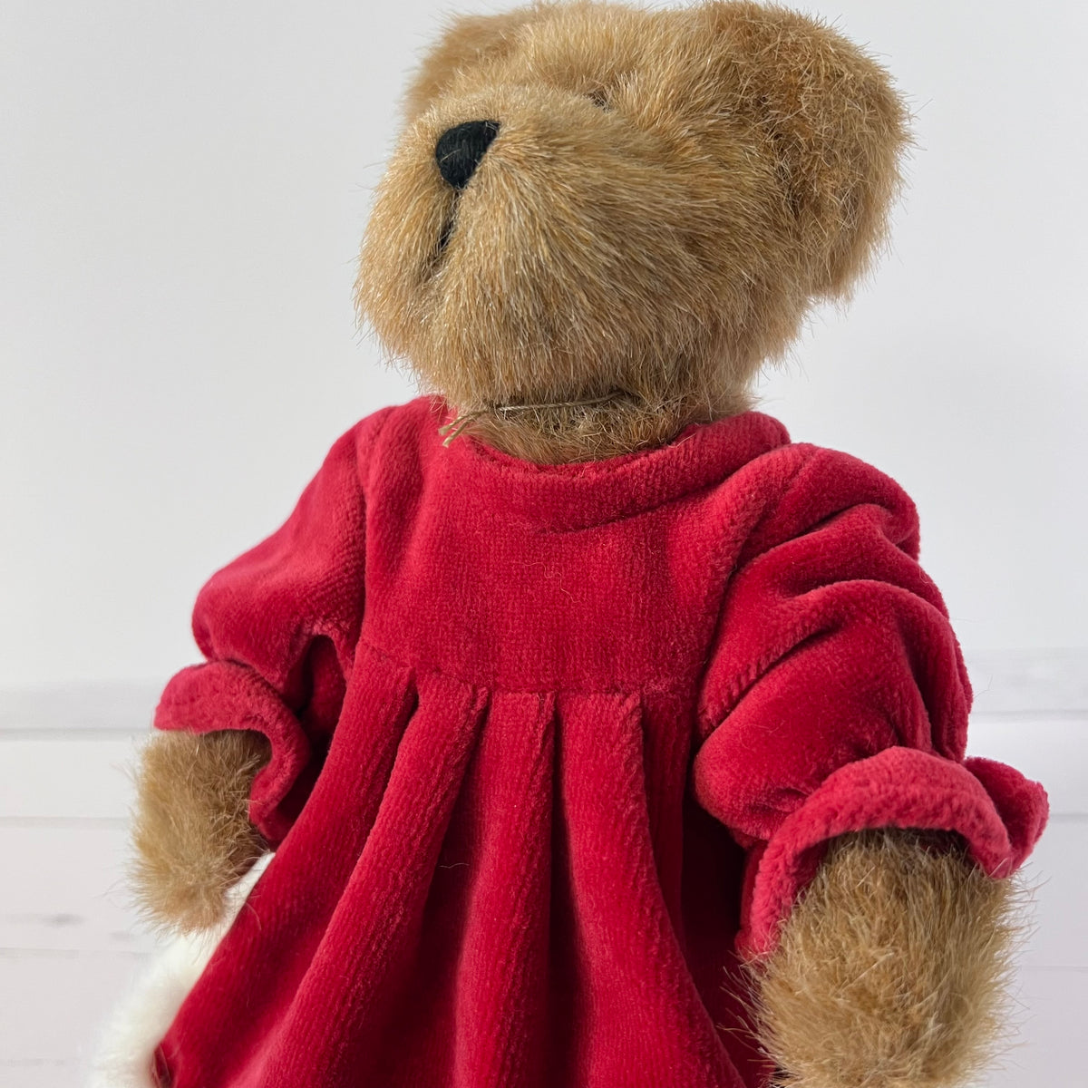 brown  bear boyds red dress