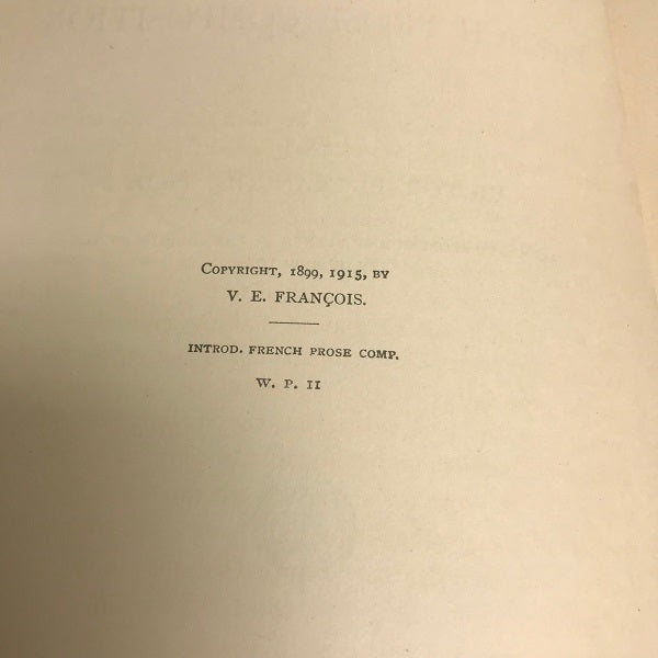 1915 Introductory French Prose Composition Book Francois