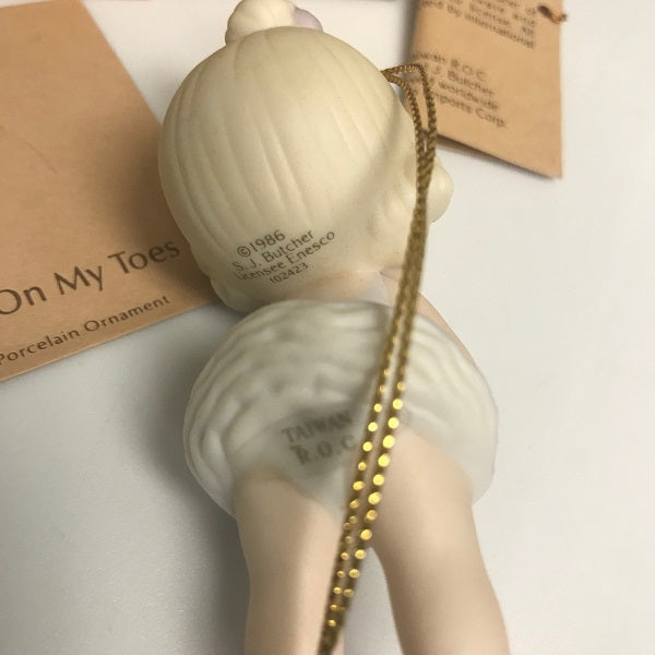 1986 Precious Moments Ballerina Ornament Lord Keep Me On My Toes