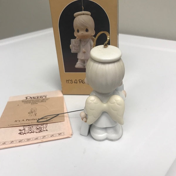 1986 Precious Moments Its A Perfect Boy Ornament