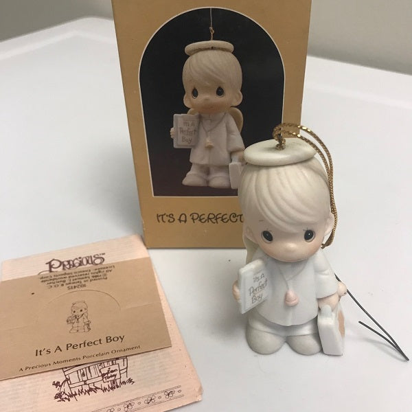 1986 Precious Moments Its A Perfect Boy Ornament
