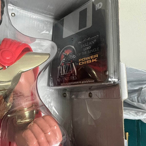 1995 Tarzan Epic Adventures 15in Tarzan Jungle King Action Figure NOS Disks