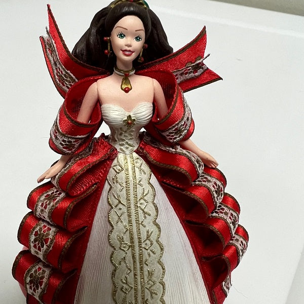1997 Hallmark Holiday Barbie Ornament Red Dress
