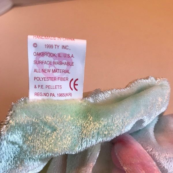 Ty Beanie Baby Goochy Jellyfish 1998 Tie Dye Plush Rainbow