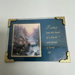 2002 Thomas Kinkade I Walked Into The Heart Of A Friend 3x4 Picture