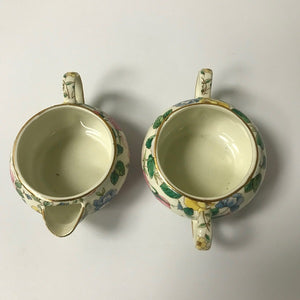 A Special Place China Sugar and Cream Set Floral Pattern 
