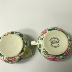A Special Place China Sugar and Cream Set Floral Pattern 
