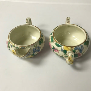 A Special Place China Sugar bowl and Creamer Set Floral Pattern 