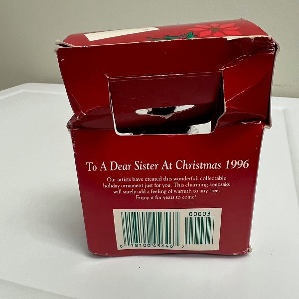American Greetings Ornament To A Dear Sister At Christmas 1996