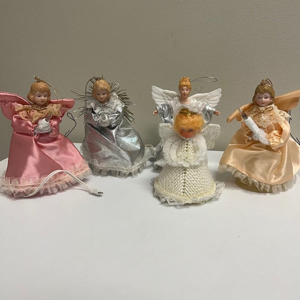 Vintage Angel Christmas Ornaments Lot of 5