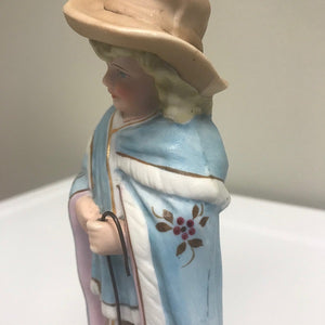 Antique Bisque Figurine with Shepherds Hook 