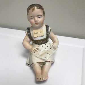 Antique Porcelain Sitting Girl Figurine 3987 Marking