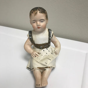 Antique Porcelain Sitting Girl Figurine 3987 Marking