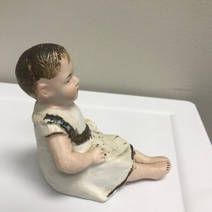 Antique Porcelain Sitting Girl Figurine 3987 Marking