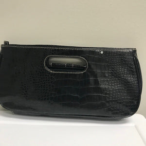 Apt 9 Clutch East West Purse Handbag Black Faux Leather