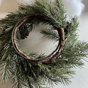 Artificial Evergreen Pinecones 10in Wreath Tabletop Centerpiece