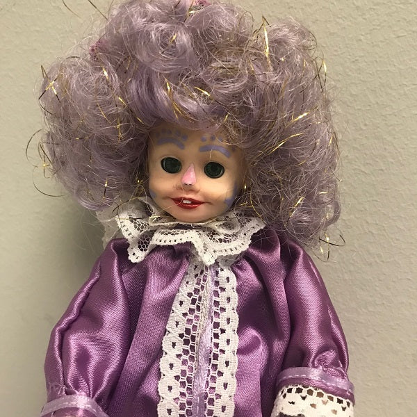 At the Mardi Gras Fantasy Clown by Robin Woods May Clown 1986 8in