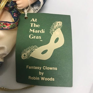 At the Mardi Gras Fantasy Clown by Robin Woods November Clown 1986 8in