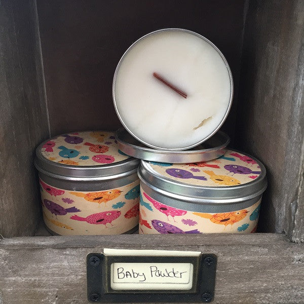 Baby Powder Wood Wick Soy Candle-Chickenmash Farm