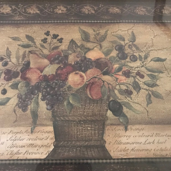 Basket of Fruit 16x14 Framed Wall Décor Art Print Set of 2