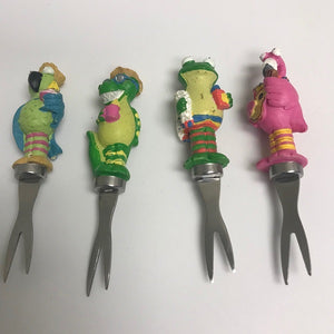 Beach Party Serving Set Olive Pickle Appetizer Fork Set Luau Theme