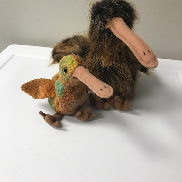 Ty Beanie Baby & Beanie Buddy Beak Kiwi Bird Set 1998 Plush Pair