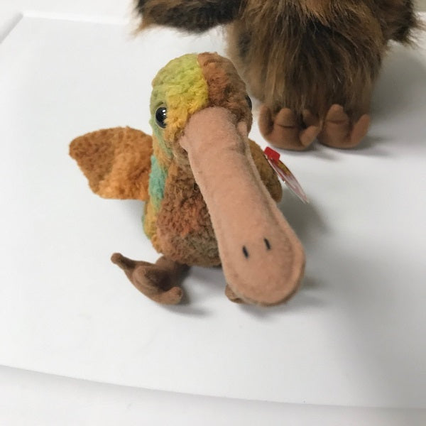 Ty Beanie Baby & Beanie Buddy Beak Kiwi Bird Set 1998 Plush Pair