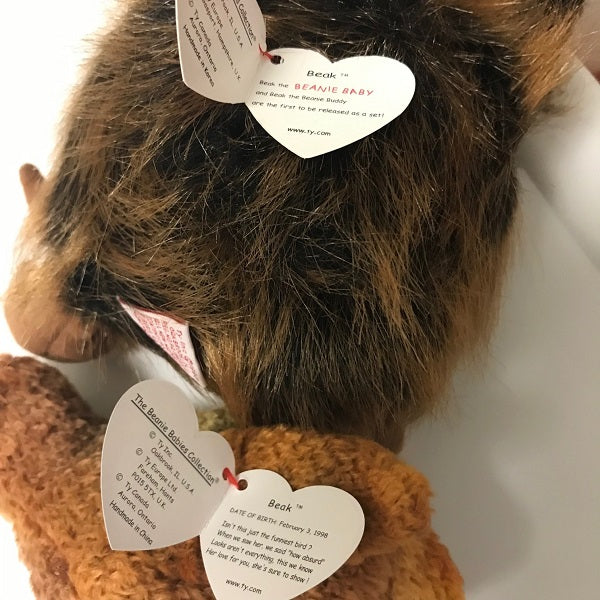 Beak the Kiwi Birds Beanie Baby Beanie Buddy 2 Piece Set