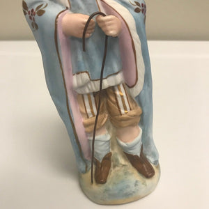 Antique Bisque Figurine with Shepherds Hook 