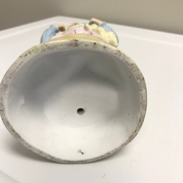 Bisque Porcelain Antique Boy Figurine 11 Inch Figurine