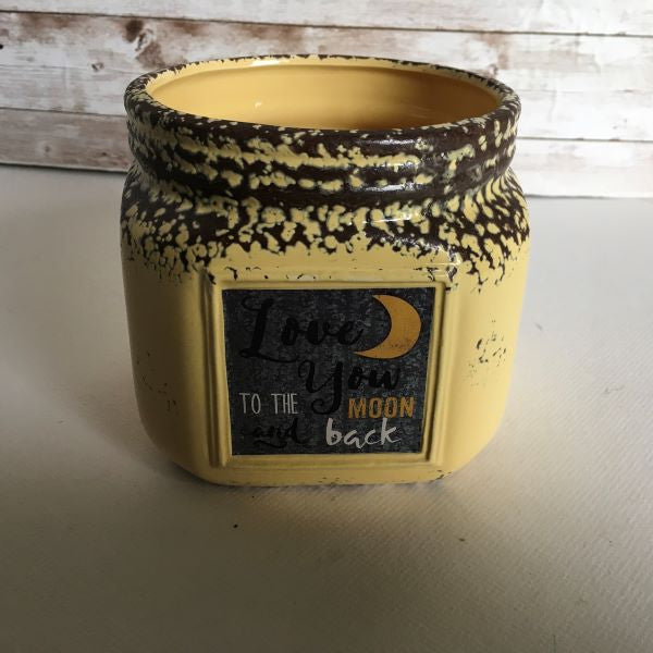 Blossom Bucket Love You To The Moon And Back Yellow Crock