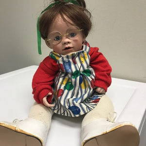 Boots Tyner Reproduction Weighted Body Doll With Glasses 1987