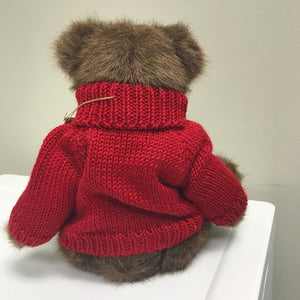 Boyds Bear Tanner McBruin Christmas Holiday Bear Red Sweater Exclusive Edition