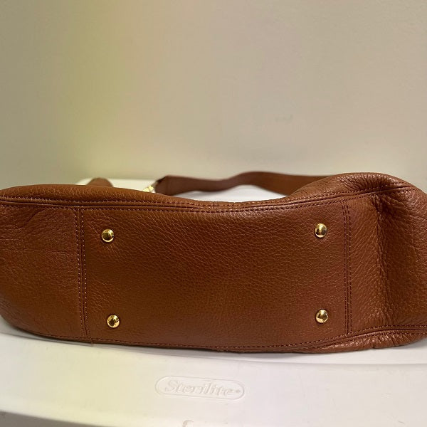 Calvin Klein Brown Leather Shoulder Handbag
