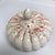 Ceramic Pumpkin Shaped Candy Dish Orange and White