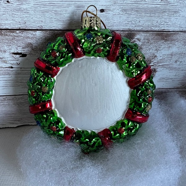 Christmas Wreath Ornament Personalized Name Shirley 2017